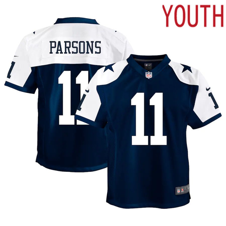 Youth Dallas Cowboys 11 Micah Parsons Nike Navy Alternate Game NFL Jersey